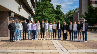 Кметът Валентин Ревански поздрави младите спортисти от Баскетболен клуб „Тунджа“ –