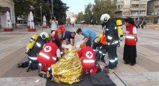 ПОЖАР В ЦЕНТЪРА/пожаро-тактическо учение в сградата на НЧ “Съгласие -1862“ в Ямбол/