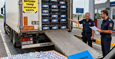 Близо 13 000 фалшиви тонер касети задържаха митническите служители на МП Лесово