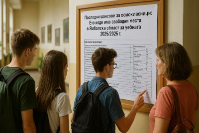 За третото класиране за гимназиите в областта