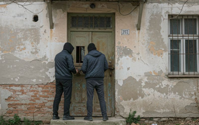 След счупване на катинара на входната врата