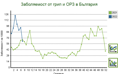 Областта е с над средната заболеваемост от грип и ОРЗ за страната
