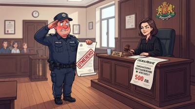 Пътна полиция глоби за паркиране човек, за когото вече знаела, че няма книжка