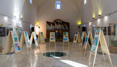 Изложба на отличените рисунки от конкурса "Коледа" в ямболския Безистен