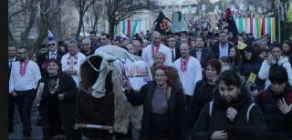 На откриването на Международния маскараден фестивал &quot;Кукерландия&quot; в Ямбол.