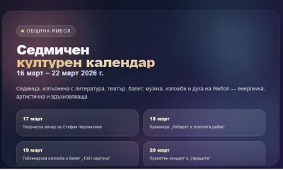 Седмичен културен календар на Община Ямбол